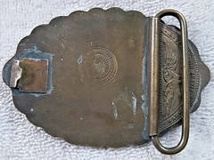 Vintage SFPD Belt Buckle Montauk Silver Co Americas Finest Brass Collectible