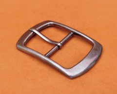 Solid Silver Center Bar Belt Buckle for Leather Belt Replacement Fit 38mm Strap