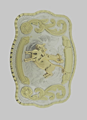 Rodeo Belt Buckle Gold Silver Metal Square Cowboy Men Women Vintage Texas State