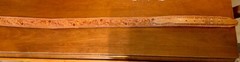 Mexico Silver Gold Overlay Engraved Flower Ranger Buckle Brown Tooled Belt 36&Prime;