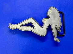 Sexy Woman Silhouette Mud Flap Girl Trucker Chick Belt Buckle By Buckle Rage