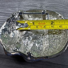 Skull Belt Buckle Wearing Sunglasses Silver Finish Clear Stone