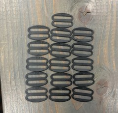 ITW Nexus Rounded Oval Slide 1 In Black Metal Buckles