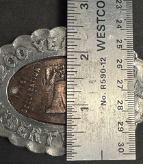 Vintage Bergamot Brass Works 200 Years Ago Liberty Bell Belt Buckel READ