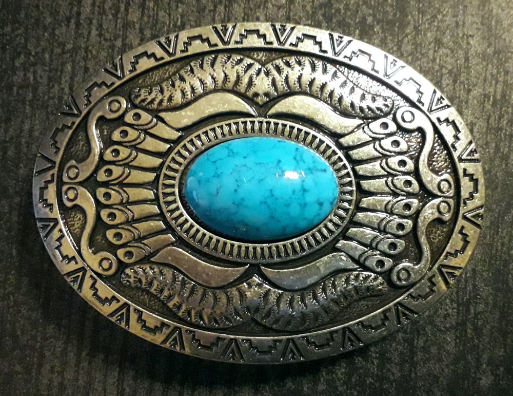 Belt Buckle Southwest Buckle Indian Turquoise Native Indian Western 265