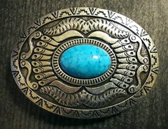 Belt Buckle Southwest Buckle Indian Turquoise Native Indian Western 265