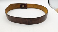 vintage 1970s leather belt & buckle MICHELOB beer SOLID BRASS cowboy WESTERN