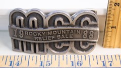 1988 Rocky Mtn MCC Mennonite Relief Sale Belt Buckle Ltd Ed #71/100 Denver CO