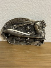 Arroyo Grande Buckle Co Aviation Limited Edition Vintage Silver Belt Buckle 1544