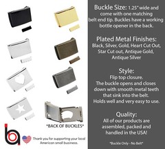 Build A Belt Replacement Military Style 1.25&Prime; Wide Buckle With Matching Belt Tip