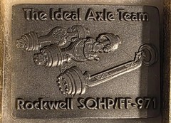 Vintage Metal Belt Buckle, The Ideal Axle Team, Rockwell, Automotive Parts, Nice