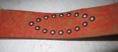 Texas Buckle and Belt Western Silver Metal with Purple Stone, Armadillo Sz 37