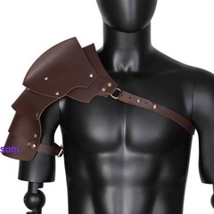 Battle Knight Armor Pauldrons Cape Belt PU Chest Harness Shoulder Guards Gift