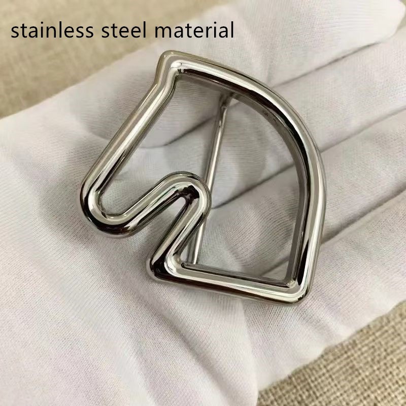 Fashionable golden horsehead buckle men&rsquo;s and women&rsquo;s belt buckle