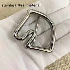 Fashionable golden horsehead buckle men&rsquo;s and women&rsquo;s belt buckle