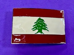 Lebanon Lebanese Liban National Flags Middle East Flag Belt Buckle