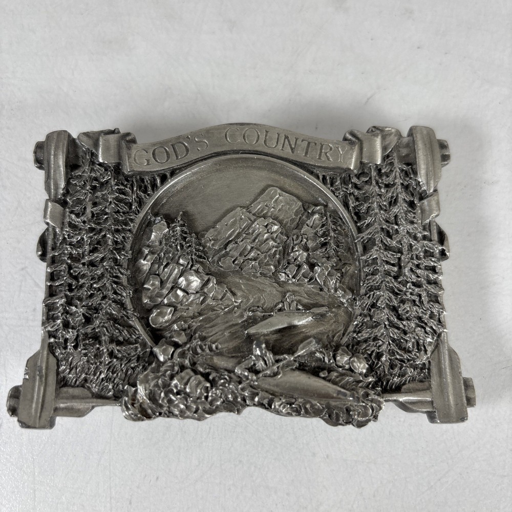 Vintage Bergamot Brass Works God&rsquo;s Country 1983 Belt Buckle H-86