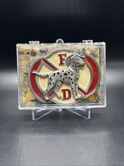 Vintage Buckles Of America Fire Department Maltese Cross Dalmatian Belt Buckle