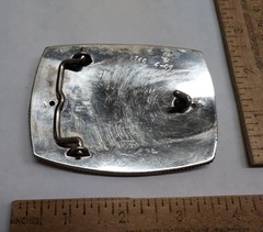 1986 – SPRING 500 – SINGLES C – GERMAN SILVER – BELT BUCKLE – listing # 9560