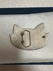 Vintage Enamel Cat Belt Buckle