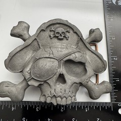 Heavy Metal Buckles Skull Pirate Crossbones Belt Buckle Lead Free Nautical