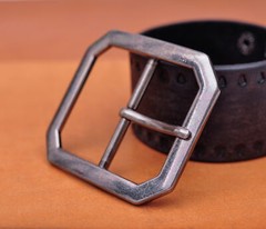 Mens Rectangle Heavy Duty Strong Retro Center Bar Pin Belt Buckle Fit 45mm Strap