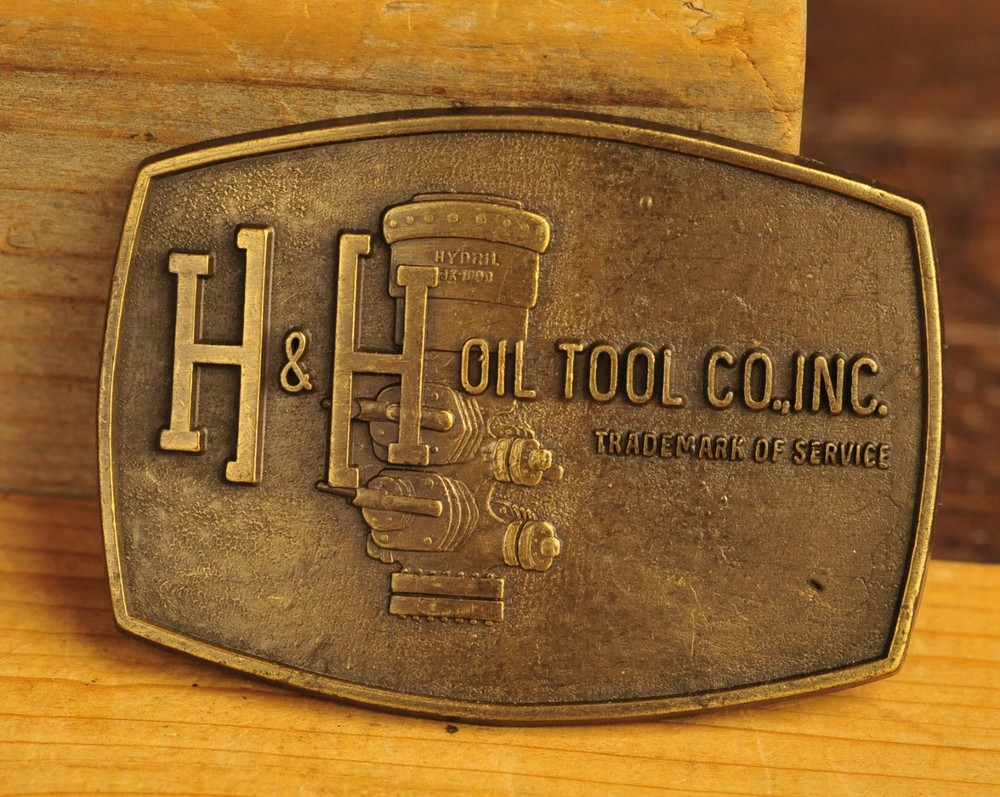 Vintage H & H Oil Tool Co Hydril Belt Buckle
