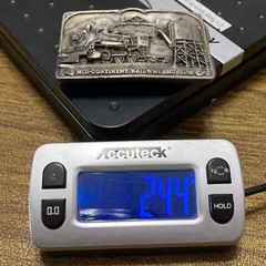 Vintage Pewter Mid Continental Railway Museum Wisconsin Engine Train Belt Buckle