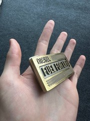 🚨DIESEL FUEL FOR LIFE BRONZE Tone Belt Buckle Only Luxury Rare Old money