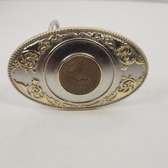 2015 Commemorative Mint Sacagawea Native American Dollar Coin Belt Buckle Oval