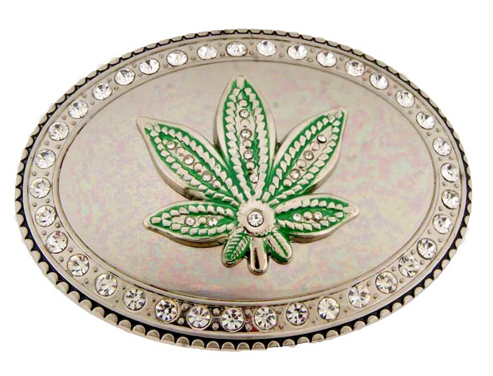 Reggae Rasta Belt Buckle New Men Women Bling Mirror Gray Metal Bling Fashion