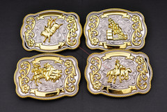ROCK BULL RIDE RODEO LONG HUGE RODEO BIG COWBOY TEXAS WESTERN SHINE BELT BUCKLE