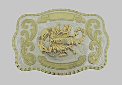 Scorpion Belt Buckles Vintage Men Gold Silver Metal Zodiac Western Cowboy Rodeo