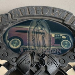 Lucky 13 Apparel In Speed We Trust Vintage Lead Free Hot Rod Biker Belt Buckle