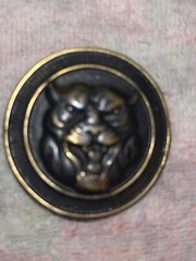 Vintage Jaguar Belt Buckle 2 1/2 Across Brass Great Condition Made In USA