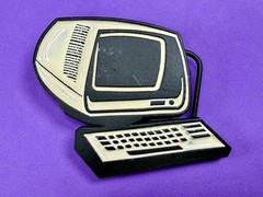 Computer Terminal CRT Monitor Retro 80&rsquo;s Looking Cutout Mobtown Belt Buckle