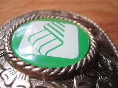 Bank Advertisement Belt Buckle