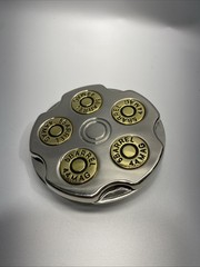 Vintage Y2K – 44 Mag 5 Barrel Spinner Belt Buckle Firearms Guns. 2.75in Diameter