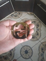 Authentic Gucci Interlocking G Belt Buckle Gold Tone Replacement 4cm 1.5&Prime; Buckle