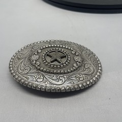 M&F Western Nocona Silver Star & Filigree Swirl Oval Belt Buckle
