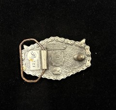 Vintage American eagle design surrounded by a motorcycle chain belt buckle RARE