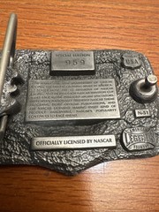 VTG 1998 Nascar 50th Anniversary Black Belt Buckle American Legends Winston Race
