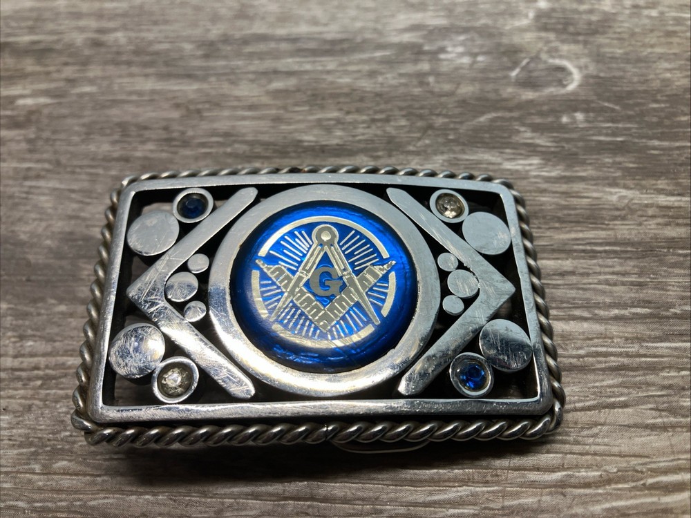 Mason Masonic Freemason Metal Belt Buckle Very Rare Variation