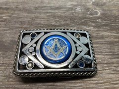 Mason Masonic Freemason Metal Belt Buckle Very Rare Variation