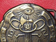 Buckle 60&rsquo;s Odd Fellows IOOF Eye of Providence Vintage Freemasonry USA JAPAN JP