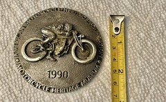 RARE NOS 1990 Belt Buckle Motorcycle Heritage Museum Commemorative Collectible