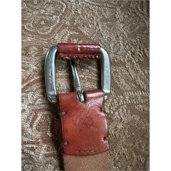 Polo Ralph Lauren Men&rsquo;s Brown Genuine Leather Belt Size 40 Solid Brass Buckle