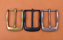 35mm Pin Single Prong Clip Buckle for Men Leather Belt Replacement Retro Brass
