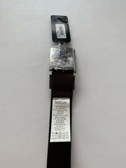 Nixon Americana Dark Brown Leather Belt Size XS