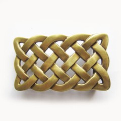 Celtic Cross Knot Solid Brass Metal Belt Buckle